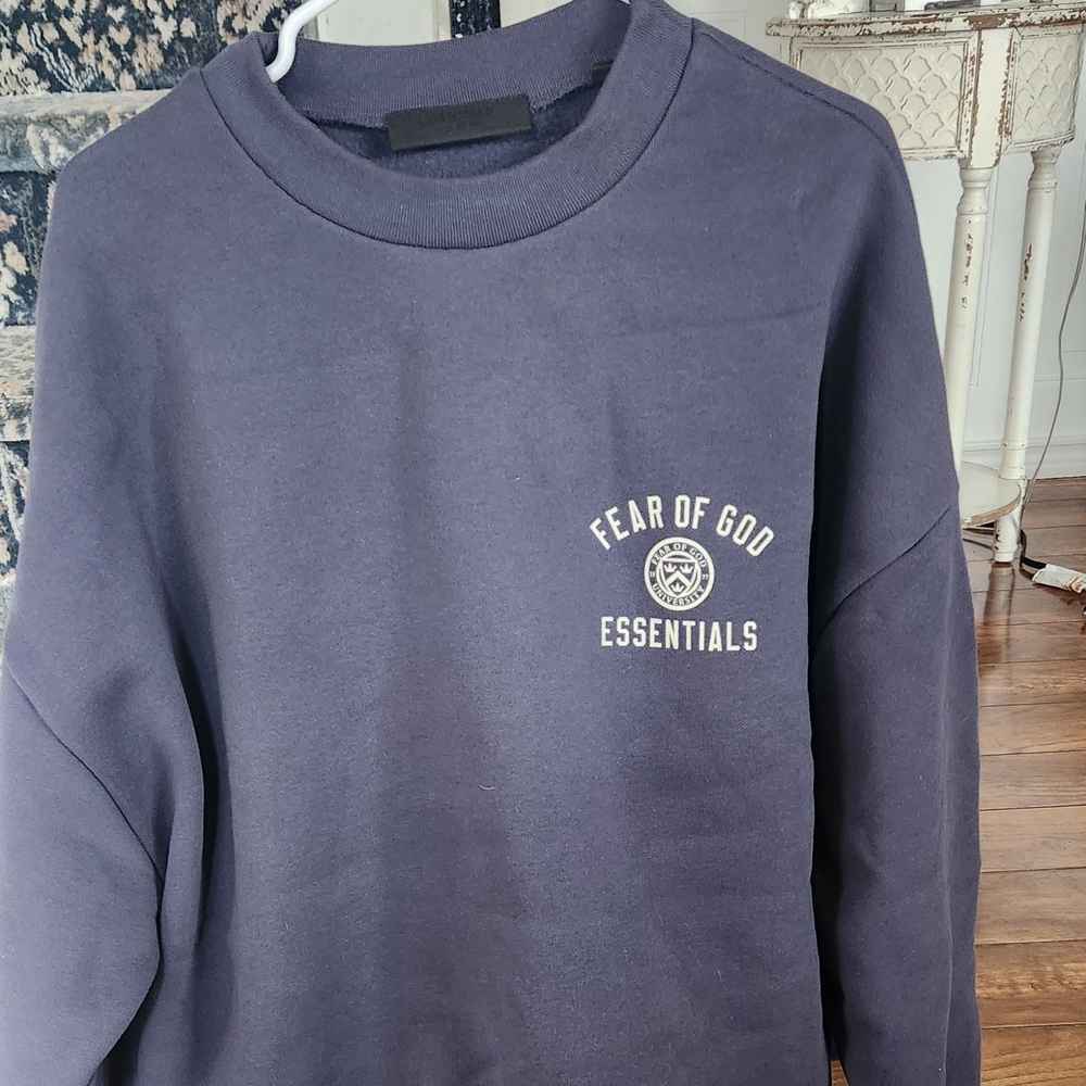 Fear of God Blue Crewneck Sweater